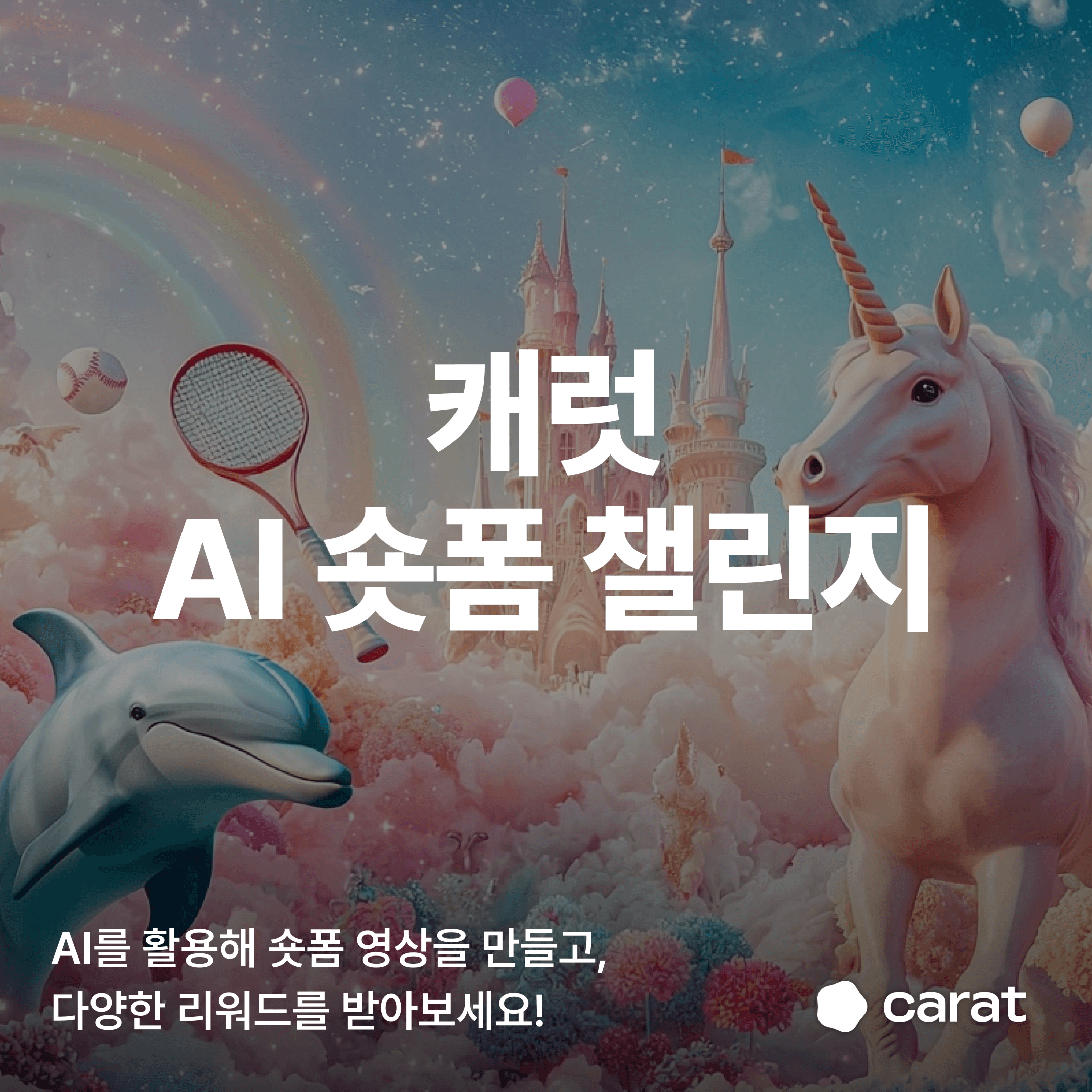 캐럿 AI 숏폼 챌린지 이벤트 공지 (10월 5주차)